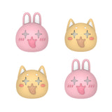 PlayVital Cute Universal Illuminated LED Thumbstick Grips for ps5 & ps4 & Xbox Series X/S & Xbox One & Switch Pro Controller - Cheeky Bunny & Puppy - PJM6009