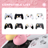 PlayVital Cute Universal Illuminated LED Thumbstick Grips for ps5 & ps4 & Xbox Series X/S & Xbox One & Switch Pro Controller - Cheeky Bunny & Puppy - PJM6009