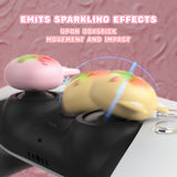 PlayVital Cute Universal Illuminated LED Thumbstick Grips for ps5 & ps4 & Xbox Series X/S & Xbox One & Switch Pro Controller - Cheeky Bunny & Puppy - PJM6009
