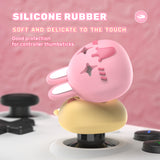 PlayVital Cute Universal Illuminated LED Thumbstick Grips for ps5 & ps4 & Xbox Series X/S & Xbox One & Switch Pro Controller - Cheeky Bunny & Puppy - PJM6009