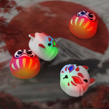 PlayVital Cute Universal Illuminated LED Thumbstick Grips for ps5 & ps4 & Xbox Series X/S & Xbox One & Switch Pro Controller - Daruma & Kitsune - PJM6005