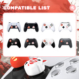 PlayVital Cute Universal Illuminated LED Thumbstick Grips for ps5 & ps4 & Xbox Series X/S & Xbox One & Switch Pro Controller - Daruma & Kitsune - PJM6005