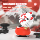 PlayVital Cute Universal Illuminated LED Thumbstick Grips for ps5 & ps4 & Xbox Series X/S & Xbox One & Switch Pro Controller - Daruma & Kitsune - PJM6005