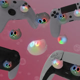 PlayVital Cute Universal Illuminated LED Thumbstick Grips for ps5 & ps4 & Xbox Series X/S & Xbox One & Switch Pro Controller - Moonlight Cat - PJM6004