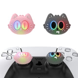 PlayVital Cute Universal Illuminated LED Thumbstick Grips for ps5 & ps4 & Xbox Series X/S & Xbox One & Switch Pro Controller - Moonlight Cat - PJM6004