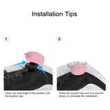 PlayVital Cute Universal Illuminated LED Thumbstick Grips for ps5 & ps4 & Xbox Series X/S & Xbox One & Switch Pro Controller - Moonlight Cat - PJM6004