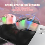 PlayVital Cute Universal Illuminated LED Thumbstick Grips for ps5 & ps4 & Xbox Series X/S & Xbox One & Switch Pro Controller - Needy Sheep - PJM6003