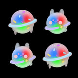 PlayVital Cute Universal Illuminated LED Thumbstick Grips for ps5 & ps4 & Xbox Series X/S & Xbox One & Switch Pro Controller - Planet & Sweet Bunny - PJM6010