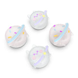 PlayVital Cute Universal Illuminated LED Thumbstick Grips for ps5 & ps4 & Xbox Series X/S & Xbox One & Switch Pro Controller - Planet & Sweet Bunny - PJM6010