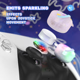 PlayVital Cute Universal Illuminated LED Thumbstick Grips for ps5 & ps4 & Xbox Series X/S & Xbox One & Switch Pro Controller - Planet & Sweet Bunny - PJM6010