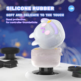 PlayVital Cute Universal Illuminated LED Thumbstick Grips for ps5 & ps4 & Xbox Series X/S & Xbox One & Switch Pro Controller - Planet & Sweet Bunny - PJM6010