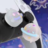 PlayVital Cute Universal Illuminated LED Thumbstick Grips for ps5 & ps4 & Xbox Series X/S & Xbox One & Switch Pro Controller - Planet & Sweet Bunny - PJM6010