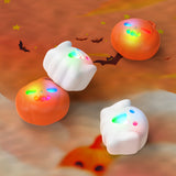 PlayVital Cute Universal Illuminated LED Thumbstick Grips for ps5 & ps4 & Xbox Series X/S & Xbox One & Switch Pro Controller - Spooky Ghost with Pumpkin - PJM6008