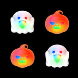 PlayVital Cute Universal Illuminated LED Thumbstick Grips for ps5 & ps4 & Xbox Series X/S & Xbox One & Switch Pro Controller - Spooky Ghost with Pumpkin - PJM6008