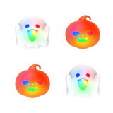 PlayVital Cute Universal Illuminated LED Thumbstick Grips for ps5 & ps4 & Xbox Series X/S & Xbox One & Switch Pro Controller - Spooky Ghost with Pumpkin - PJM6008