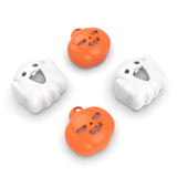 PlayVital Cute Universal Illuminated LED Thumbstick Grips for ps5 & ps4 & Xbox Series X/S & Xbox One & Switch Pro Controller - Spooky Ghost with Pumpkin - PJM6008