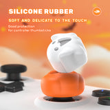 PlayVital Cute Universal Illuminated LED Thumbstick Grips for ps5 & ps4 & Xbox Series X/S & Xbox One & Switch Pro Controller - Spooky Ghost with Pumpkin - PJM6008