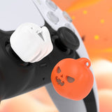 PlayVital Cute Universal Illuminated LED Thumbstick Grips for ps5 & ps4 & Xbox Series X/S & Xbox One & Switch Pro Controller - Spooky Ghost with Pumpkin - PJM6008