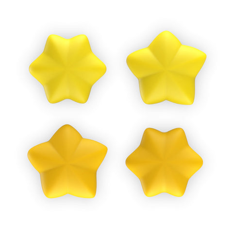 PlayVital Cute Universal Illuminated LED Thumbstick Grips for ps5 & ps4 & Xbox Series X/S & Xbox One & Switch Pro Controller - Stars - PJM6012