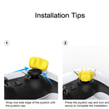 PlayVital Cute Universal Illuminated LED Thumbstick Grips for ps5 & ps4 & Xbox Series X/S & Xbox One & Switch Pro Controller - Stars - PJM6012