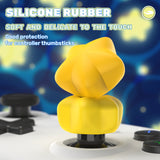 PlayVital Cute Universal Illuminated LED Thumbstick Grips for ps5 & ps4 & Xbox Series X/S & Xbox One & Switch Pro Controller - Stars - PJM6012