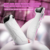 PlayVital Cyber Spider Protective Case for Nintendo Switch 2, Ergonomic Anti-slip Silicone Grip Covers, Dockable Hard Case Shell for Switch 2 with Joystick Cap & Sticker, Shockproof Skin - White - SYDNTP002