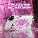 PlayVital Cyber Spider Protective Case for Nintendo Switch 2, Ergonomic Anti-slip Silicone Grip Covers, Dockable Hard Case Shell for Switch 2 with Joystick Cap & Sticker, Shockproof Skin - White - SYDNTP002