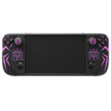 PlayVital Cyber Spider Protective Case for Steam Deck OLED/LCD, Anti-Slip Silicone Grip Cover with Back Button Enhancements, Thumb Grips and Trackpad Skins - Black - ZEVSDP001