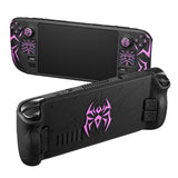 PlayVital Cyber Spider Protective Case for Steam Deck OLED/LCD, Anti-Slip Silicone Grip Cover with Back Button Enhancements, Thumb Grips and Trackpad Skins - Black - ZEVSDP001