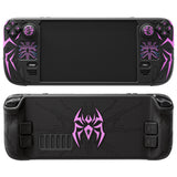 PlayVital Cyber Spider Protective Case for Steam Deck OLED/LCD, Anti-Slip Silicone Grip Cover with Back Button Enhancements, Thumb Grips and Trackpad Skins - Black - ZEVSDP001
