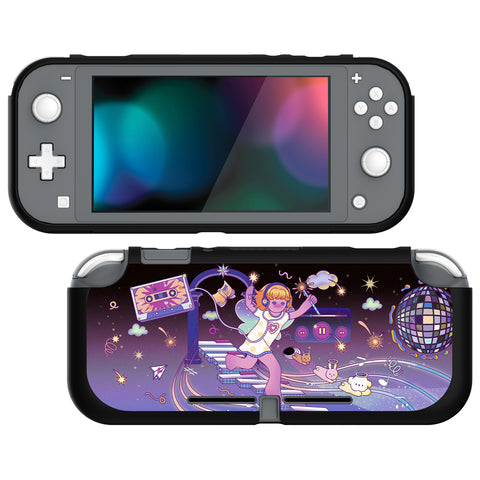 PlayVital Dancing Notes Custom Protective Case for NS Switch Lite, Soft TPU Slim Case Cover for NS Switch Lite - LTU6025