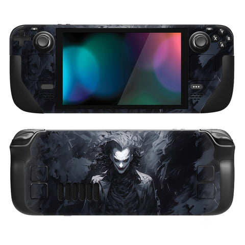 PlayVital Full Set Protective Skin Decal for Steam Deck LCD, Custom Stickers Vinyl Cover for Steam Deck OLED - Dark Clown - SDTM079