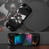 PlayVital Full Set Protective Skin Decal for Steam Deck LCD, Custom Stickers Vinyl Cover for Steam Deck OLED - Darkness Angel - SDTM068