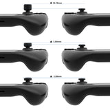PlayVital Diamond Grain & Crack Bomb Design Ergonomic Stick Caps Thumb Grips for Steam Deck LCD & OLED, for PS Portal Remote Player with 3 Height Convex and Concave - Black - YFSDM039