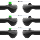 PlayVital Diamond Grain & Crack Bomb Design Ergonomic Stick Caps Thumb Grips for Steam Deck LCD & OLED, for PS Portal Remote Player with 3 Height Convex and Concave - Green - YFSDM041