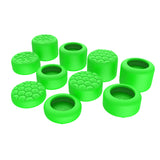 PlayVital Diamond Grain & Crack Bomb Design Ergonomic Stick Caps Thumb Grips for Steam Deck LCD & OLED, for PS Portal Remote Player with 3 Height Convex and Concave - Green - YFSDM041