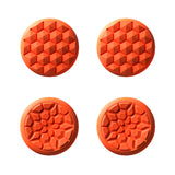 PlayVital Thumb Grip Caps for Steam Deck LCD, for PS Portal Remote Player Silicone Thumbsticks Grips Joystick Caps for Steam Deck OLED - Diamond Grain & Crack Bomb Design - Orange - YFSDM051
