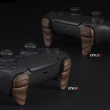 PlayVital DUNE 2 Pairs Trigger Stop Shoulder Buttons Extension Kit for ps5 Controller, Stopper Bumper Trigger Extenders for PS Portal, Game Improvement Adjusters for ps5 Edge Controller - Wood Grain - YCPFS002