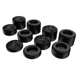 PlayVital 10 Pcs Ergonomic Thumbstick Grips for ps5, for ps4, EVOQUE Universal Pro Thumb Grip Caps for Xbox Series X/S, Xbox One/Elite Series 2, Switch Pro - with 3 Height Convex and Concave - Black - PJM2050
