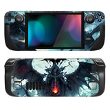 PlayVital Full Set Protective Skin Decal for Steam Deck, Custom Stickers Vinyl Cover for Steam Deck Handheld Gaming PC - Field of Devil - SDTM071