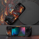 PlayVital Full Set Protective Skin Decal for Steam Deck, Custom Stickers Vinyl Cover for Steam Deck Handheld Gaming PC - Flame Envoy - SDTM069