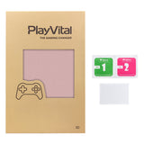 PlayVital Full Set Protective Skin Decal for Steam Deck, Custom Stickers Vinyl Cover for Steam Deck Handheld Gaming PC - Pale Series - Mist Grey & Pink #1 - SDTM086