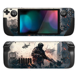PlayVital Full Set Protective Skin Decal for Steam Deck LCD, Custom Stickers Vinyl Cover for Steam Deck OLED - Solitary Vanguard - SDTM084