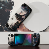 PlayVital Full Set Protective Skin Decal for Steam Deck, Custom Stickers Vinyl Cover for Steam Deck Handheld Gaming PC - Solitary Vanguard - SDTM084