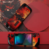 PlayVital Full Set Protective Skin Decal for Steam Deck LCD, Custom Stickers Vinyl Cover for Steam Deck OLED - Warfire - SDTM085