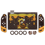 PlayVital Good Night Bear Dockable Protective Case for Nintendo Switch 2 - Detachable Silicone Joycon Grips & Shockproof Back Cover with Cute Bear Thumbs Caps - Brown - WNXNTM002