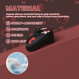 PlayVital Gothic Imp Series Cute Silicone Case for ps5 Controller with 4 Thumb Grips and 6 Stickers, Anti-Slip Silicone Skin Cover, Compatible with ps5 Charging Station - Black - GTKPFP001