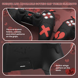 PlayVital Gothic Imp Series Cute Silicone Case for ps5 Controller with 4 Thumb Grips and 6 Stickers, Anti-Slip Silicone Skin Cover, Compatible with ps5 Charging Station - Black - GTKPFP001
