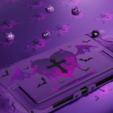 PlayVital Protective Case for Nintendo Switch 2, Kawaii Gothic Imp Series Silicone Grips + Dockable Hard Case Shell for Switch 2 with Thumb Grips & Sticker, Shockproof Protection Cover - Purple - GELNTP002