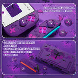 PlayVital Protective Case for Nintendo Switch 2, Kawaii Gothic Imp Series Silicone Grips + Dockable Hard Case Shell for Switch 2 with Thumb Grips & Sticker, Shockproof Protection Cover - Purple - GELNTP002